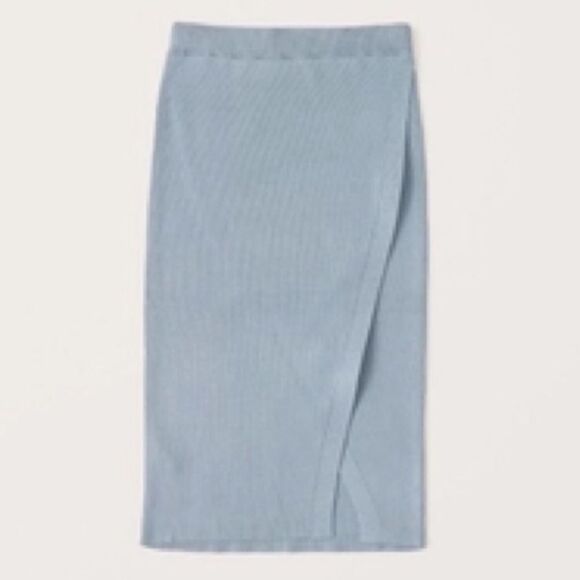 Abercrombie and fitch ribbed wrap midi skirt - Picture 1 of 4